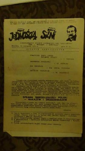 Jednoscia Silni wydanie 25.11.1985